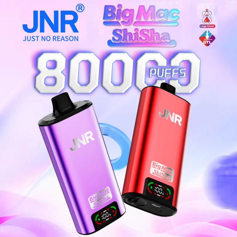 JNR 80000 80K Puffs Shisha Big Mac DTL Vaping Wholesale Disposable Vape